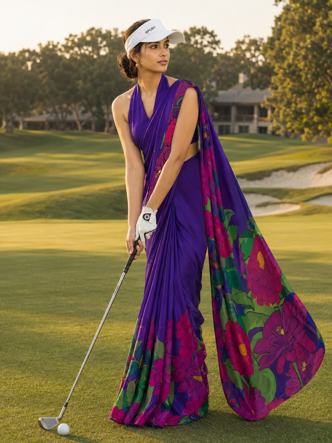 Royal Bloom Floral Saree