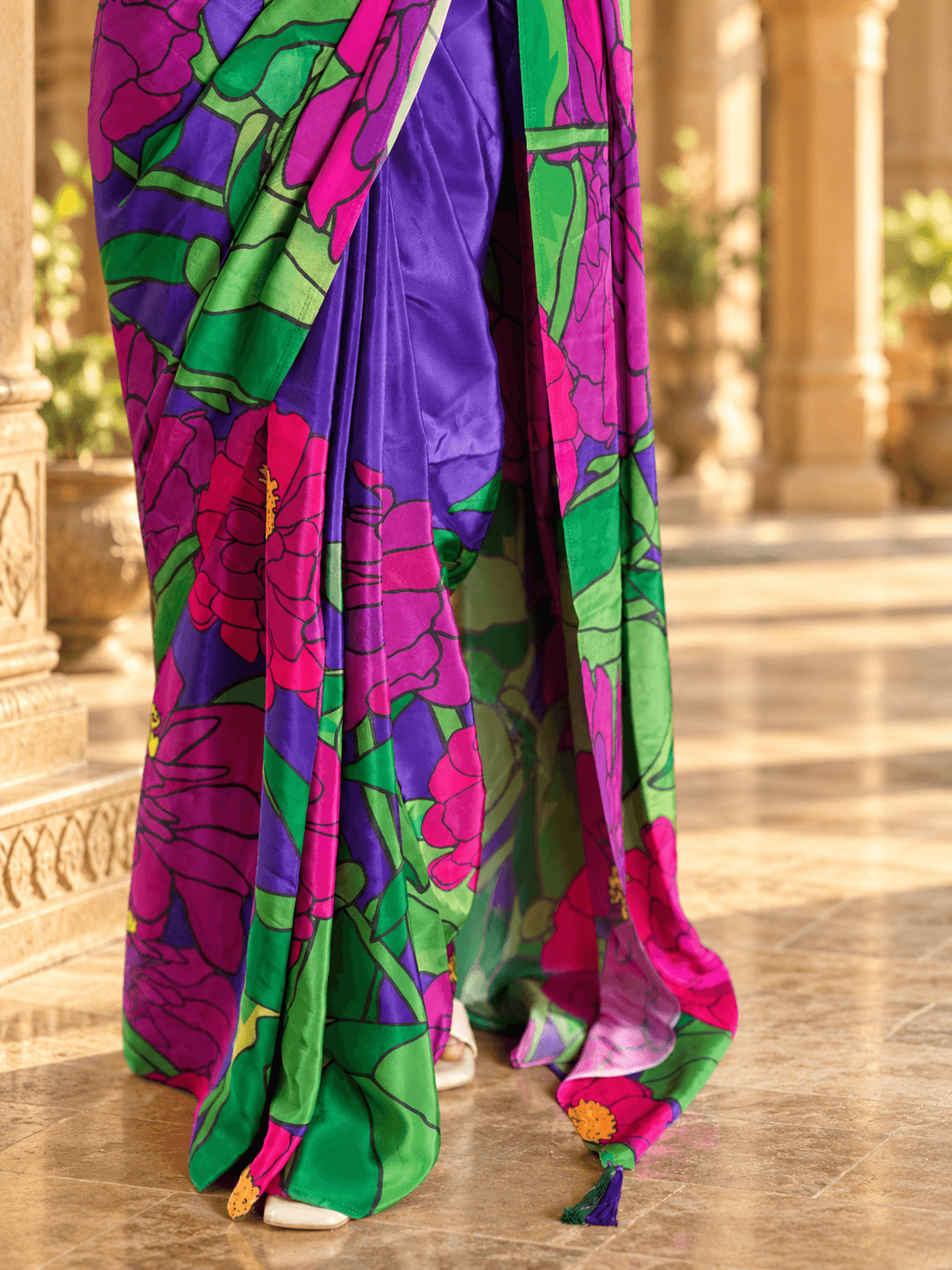 Royal Bloom Floral Saree