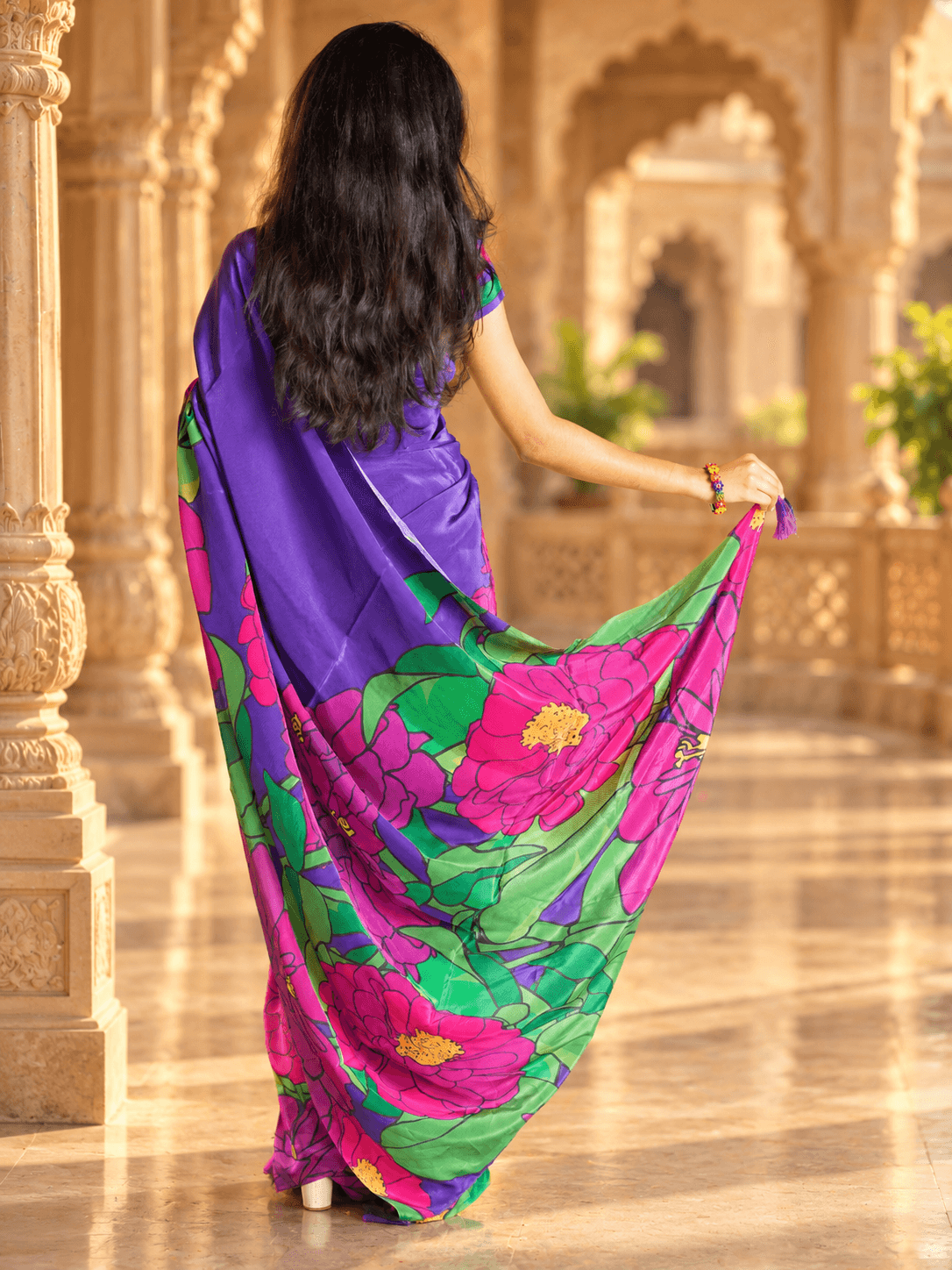 Royal Bloom Floral Saree