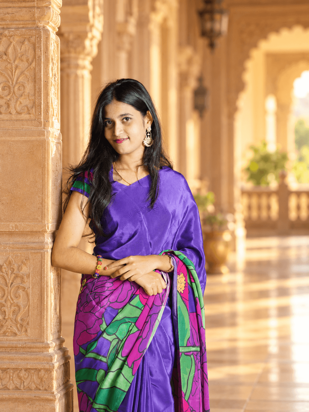 Royal Bloom Floral Saree
