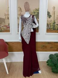 Premium Gold Zari Chiffon Saree